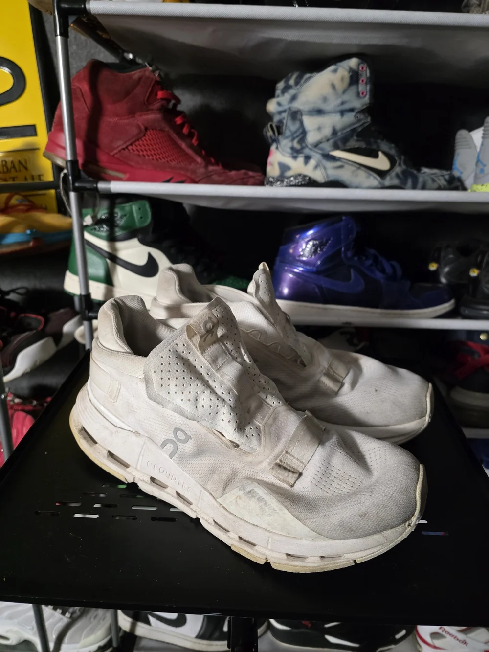 🔥 On Running Men's Size 10.5 Cloudnova Athletic Shoes Off-White/Cream